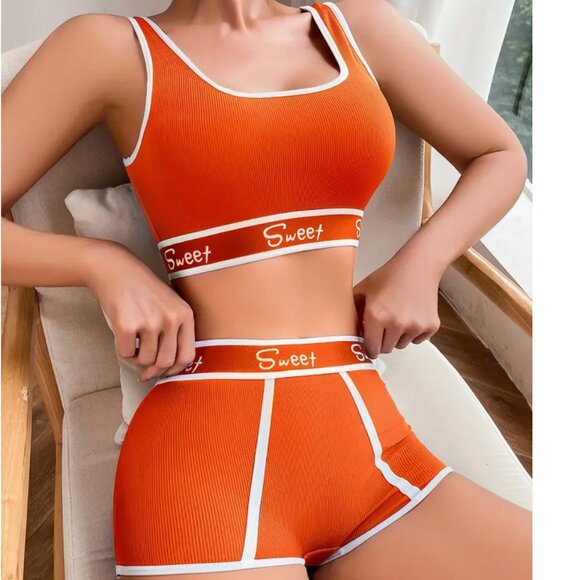 Callie Lives Sweet Love: Athleisure Loungewear High-Waist BoyShort Sets S M L XL - Picture 16 of 16